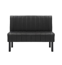 E.R.S. Horeca Bank | Kunstleer/Metaal | Antraciet | Zwarte Poten | Indoor | 1200x600x900(h)mm