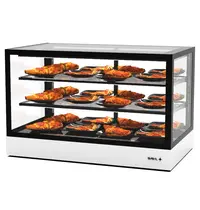 SAYL Warmhoudvitrine | INTEGRA | Zwart/Wit | 60°C/70°C | Geventileerd | 3 Niveaus | 1.55kW (230V) | Touchscreen | 1000x600x650(h)mm
