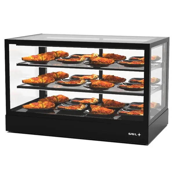 Warmhoudvitrine | INTEGRA | Zwart | 60°C/70°C | Geventileerd | 3 Niveaus | 1.55kW (230V) | Touchscreen | 1000x600x650(h)mm