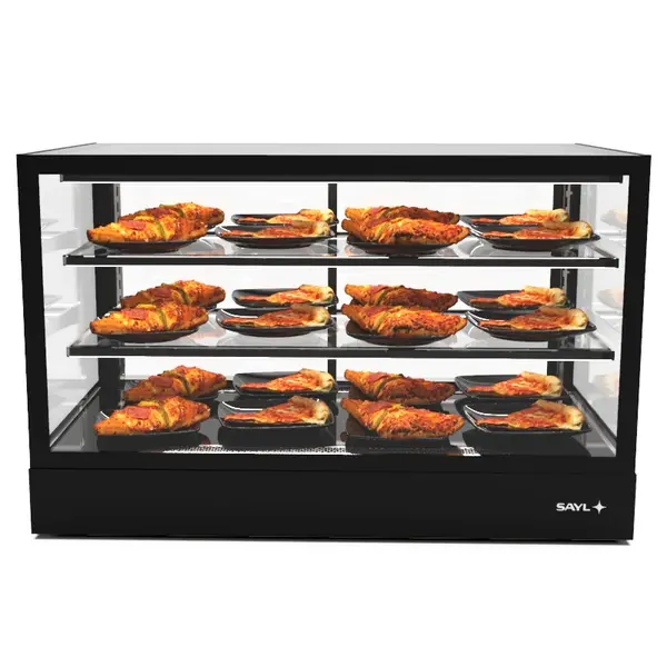 Warmhoudvitrine | INTEGRA | Zwart | 60°C/70°C | Geventileerd | 3 Niveaus | 1.55kW (230V) | Touchscreen | 1000x600x650(h)mm