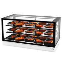 SAYL Warmhoudvitrine | INTEGRA | Zwart/Wit | 60°C/70°C | Geventileerd | 3 Niveaus | 1.06kW (230V) | Touchscreen | 1200x600x650(h)mm