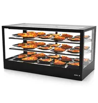 SAYL Warmhoudvitrine | INTEGRA | Zwart | 60°C/70°C | Geventileerd | 3 Niveaus | 1.06kW (230V) | Touchscreen | 1200x600x650(h)mm 