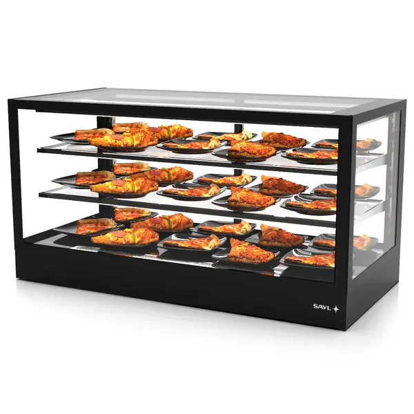 Warmhoudvitrine | INTEGRA | Zwart | 60°C/70°C | Geventileerd | 3 Niveaus | 1.06kW (230V) | Touchscreen | 1200x600x650(h)mm