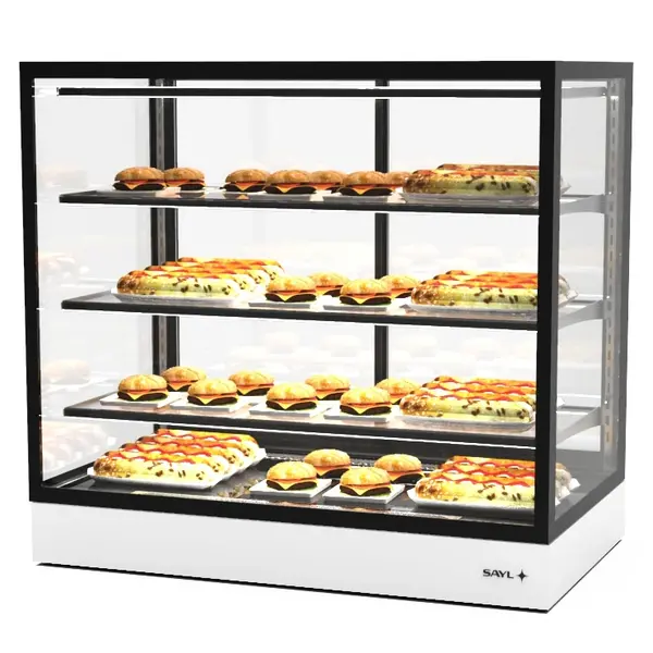 Warmhoudvitrine | INTEGRA | Zwart/Wit | 60°C/70°C | Geventileerd | 4 Niveaus | 1.55kW (230V) | Touchscreen | 1000x600x950(h)mm