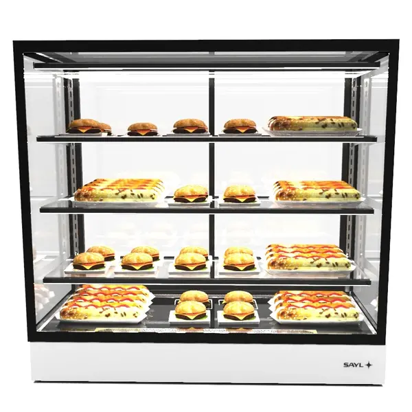 Warmhoudvitrine | INTEGRA | Zwart/Wit | 60°C/70°C | Geventileerd | 4 Niveaus | 1.55kW (230V) | Touchscreen | 1000x600x950(h)mm