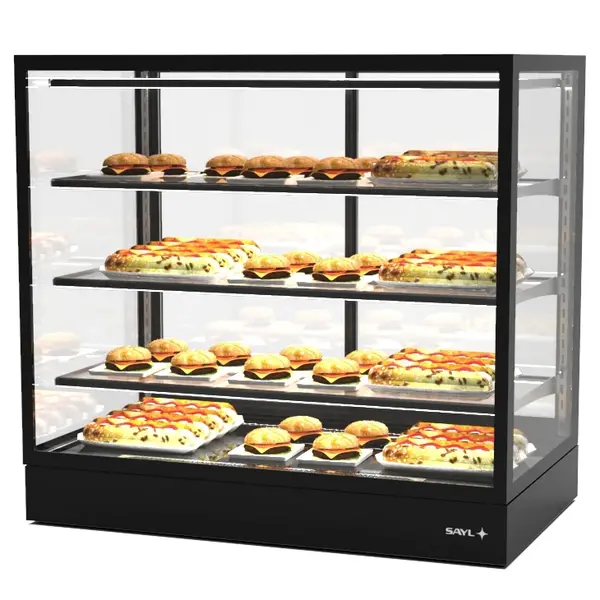 Warmhoudvitrine | INTEGRA | Zwart | 60°C/70°C | Geventileerd | 4 Niveaus | 1.55kW (230V) | Touchscreen | 1000x600x950(h)mm