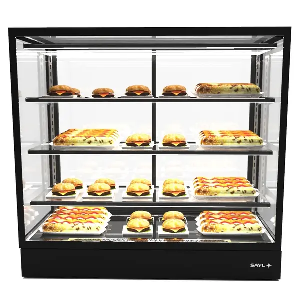 Warmhoudvitrine | INTEGRA | Zwart | 60°C/70°C | Geventileerd | 4 Niveaus | 1.55kW (230V) | Touchscreen | 1000x600x950(h)mm