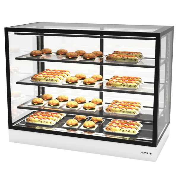Warmhoudvitrine | INTEGRA | Zwart/Wit | 60°C/70°C | Geventileerd | 4 Niveaus | 1.56kW (230V) | Touchscreen | 1200x600x950(h)mm