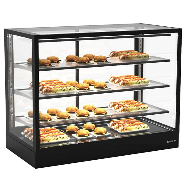 Warmhoudvitrine | INTEGRA | Zwart | 60°C/70°C | Geventileerd | 4 Niveaus | 1.56kW (230V) | Touchscreen | 1200x600x950(h)mm
