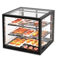 SAYL Neutrale Vitrine | INTEGRA | Zwart | 3 Niveaus | 600x600x515(h)mm