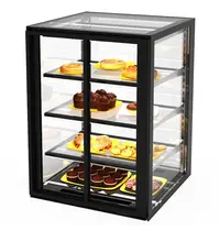 SAYL Neutrale Vitrine | INTEGRA | Zwart | 4 Niveaus | Zelfbediening | 600x600x815(h)mm 