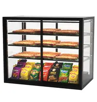 SAYL Neutrale Vitrine | INTEGRA | Zwart | 4 Niveaus | Zelfbediening | 1000x600x815(h)mm 
