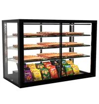 SAYL Neutrale Vitrine | INTEGRA | Zwart | 4 Niveaus | Zelfbediening | 1200x600x815(h)mm