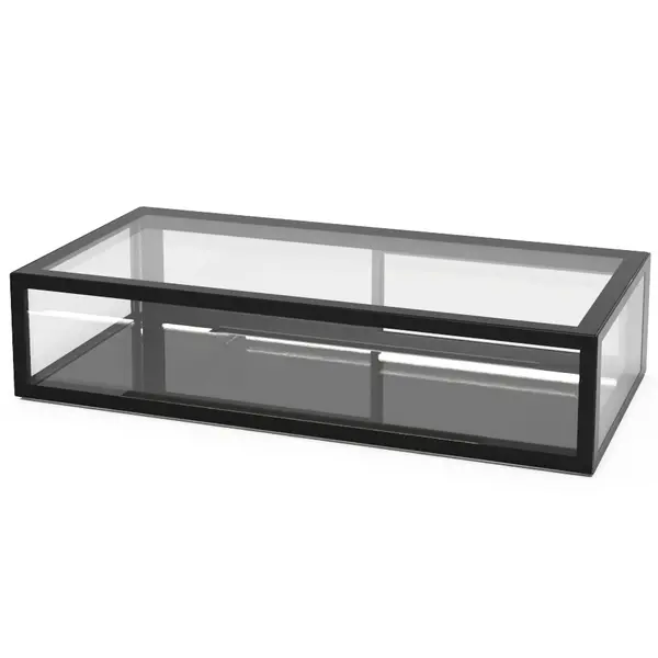 Neutrale Vitrine | INTEGRA | Zwart | 1 Niveau | 1200x600x265(h)mm