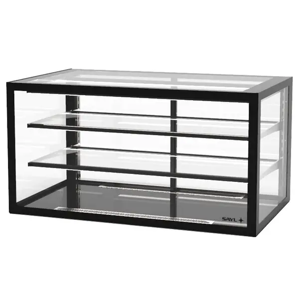 Neutrale Vitrine | INTEGRA | Zwart | 3 Niveaus | 1000x600x515(h)mm