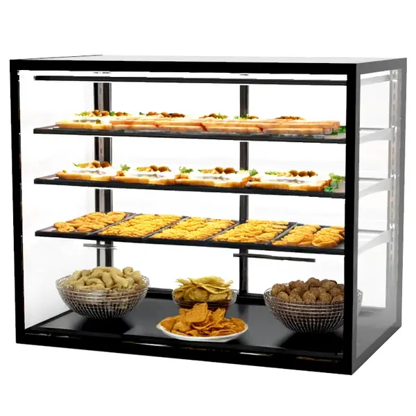 Neutrale Vitrine | INTEGRA | Zwart | 4 Niveaus | 1000x600x815(h)mm