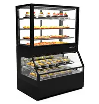 SAYL Wandmeubel (Verwarmd + Gekoeld) | INTEGRA COMBI | Zwart | 60°C/70°C (Onder) | +4°C/+8°C (Boven) | Open (Onder) | Touchscreen | 1200x800x1780(h)mm 