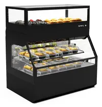 SAYL Wandmeubel (Verwarmd + Neutraal) | INTEGRA COMBI | Zwart | 60°C/70°C (Onder) | 2 + 1 Niveaus | Zelfbediening (Onder) | 1.8kW (230V) | Touchscreen | 1200x800x1230(h)mm