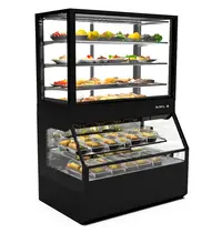 SAYL Wandmeubel (Verwarmd + Neutraal) | INTEGRA COMBI | Zwart | 60°C/70°C (Onder) | 2 + 4 Niveaus | Zelfbediening (Onder) | 1.8kW (230V) | Touchscreen | 1200x800x1780(h)mm