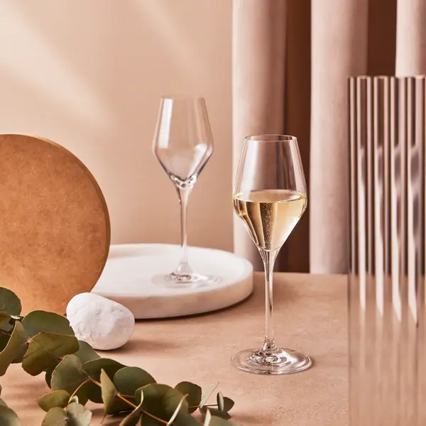 Champagneglazen | LEVEL UP | Kristalglas | 22cl | 4 Stuks | Ø70x210(h)mm