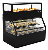 SAYL Wandmeubel (Verwarmd + Gekoeld) | INTEGRA COMBI | Zwart | 60°C/70°C (Onder) | +4°C/+8°C (Boven) | Open (Onder) | Touchscreen | 1200x800x1230(h)mm