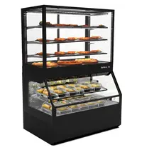 SAYL Wandmeubel (Neutraal + Verwarmd) | INTEGRA COMBI | Zwart | 60°C/70°C (Boven) | 2 + 4 Niveaus | Zelfbediening (Onder) | 0.8kW (230V) | Touchscreen | 1200x800x1780(h)mm