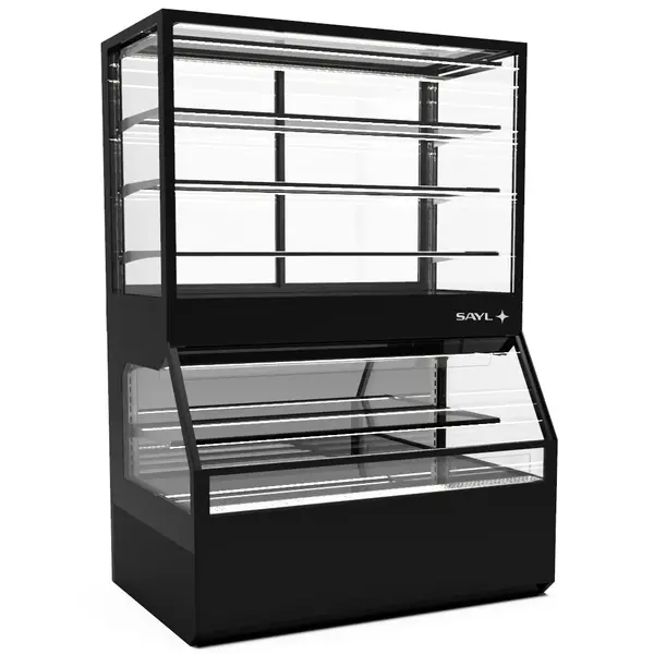 Wandmeubel (Neutraal + Gekoeld) | INTEGRA COMBI | Zwart | +4°C/+8°C (Boven) | Open (Onder) | Touchscreen | 1200x800x1780(h)mm