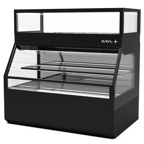 Wandmeubel (Gekoeld + Neutraal) | INTEGRA COMBI | Zwart | +4°C/+8°C (Onder) | Open (Onder) | Touchscreen | 1200x800x1230(h)mm