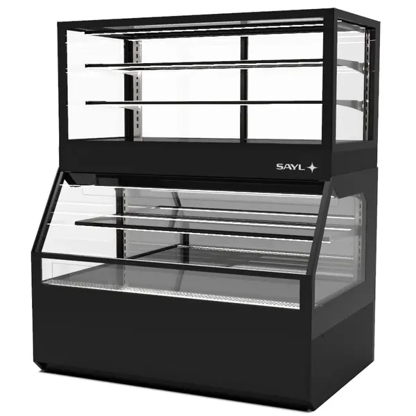 Wandmeubel (Gekoeld + Verwarmd) | INTEGRA COMBI | Zwart | +4°C/+8°C (Onder) | 60°C/70°C (Boven) | Open (Onder) | Touchscreen | 1200x800x1480(h)mm