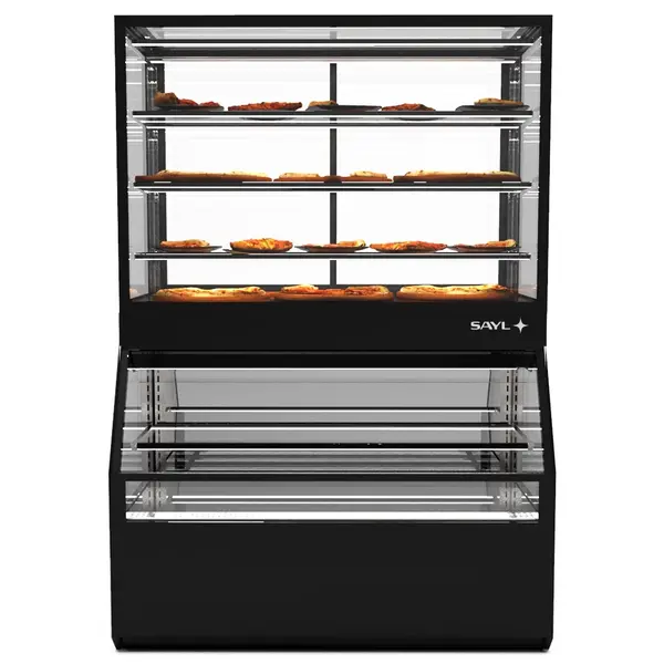 Neutraal Wandmeubel | INTEGRA COMBI | Zwart | 2 + 4 Niveaus | Zelfbediening (Onder) | 1200x800x1780(h)mm