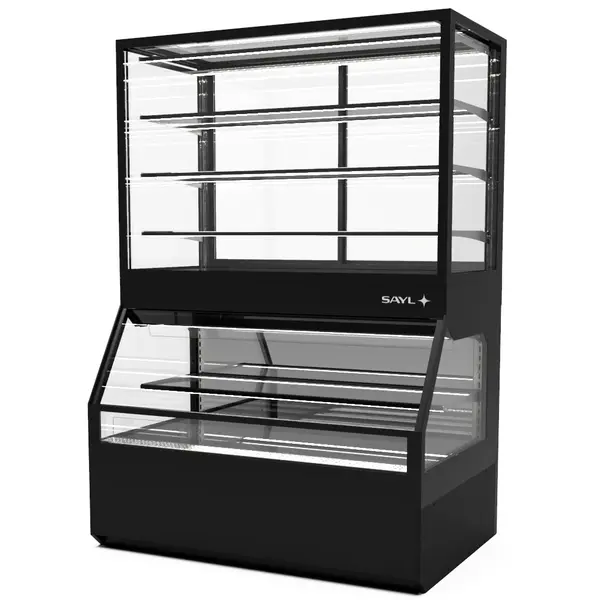 Neutraal Wandmeubel | INTEGRA COMBI | Zwart | 2 + 4 Niveaus | Zelfbediening (Onder) | 1200x800x1780(h)mm