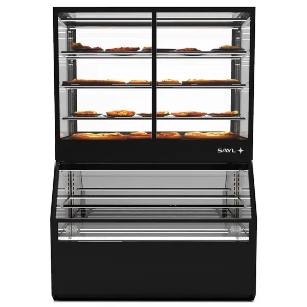 Neutraal Wandmeubel | INTEGRA COMBI | Zwart | 2 + 4 Niveaus | Zelfbediening (Onder/Boven) | 1200x800x1780(h)mm