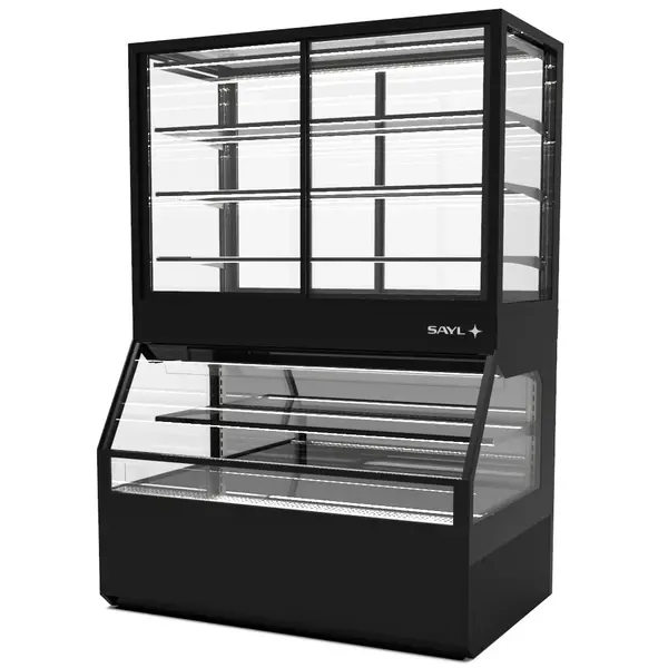 Wandmeubel (Verwarmd + Neutraal) | INTEGRA COMBI | Zwart | 60°C/70°C (Onder) | 2 + 4 Niveaus | Zelfbediening (Onder/Boven) | 1.8kW (230V) | Touchscreen | 1200x800x1780(h)mm
