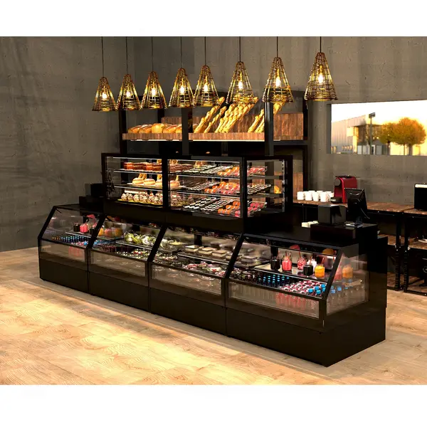 Verwarmd Wandmeubel | INTEGRA COMBI | Zwart | 60°C/70°C | 2 Niveaus | Zelfbediening | 1.8kW (230V) | Touchscreen | 1200x800x850(h)mm