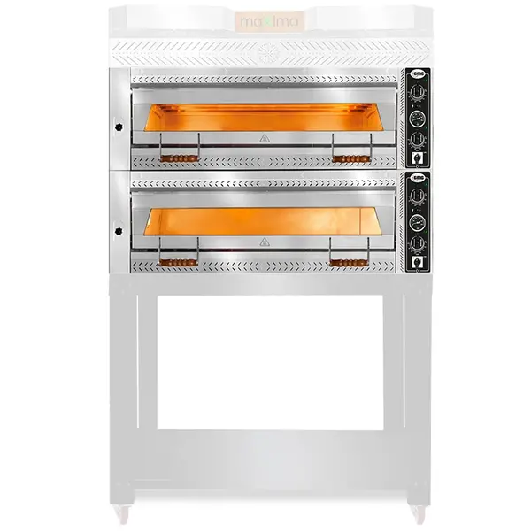 Pizzaoven | MAXIMA V | Elektrisch | 9+9x Ø35cm | 85°C/455°C | 24kW (400V) | Stapelbaar | 1370x1300x760(h)mm