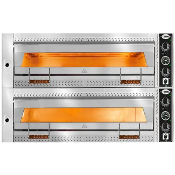 Pizzaoven | MAXIMA S | Elektrisch | 9+9x Ø35cm | 85°C/455°C | 24kW (400V) | Stapelbaar | 1370x1300x760(h)mm