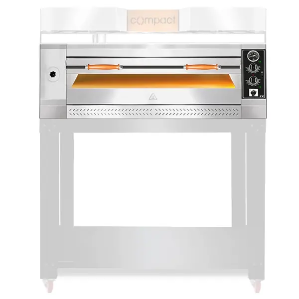 Pizzaoven | COMPACT S | Elektrisch | 4x Ø30cm | 85°C/455°C | 5kW (400V) | Stapelbaar | 1000x890x490(h)mm