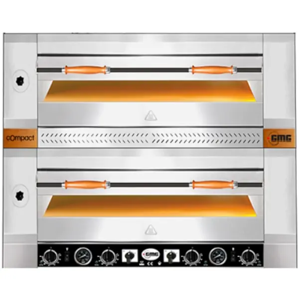 Pizzaoven | COMPACT U | Elektrisch | 6+6x Ø30cm | 85°C/455°C | 12kW (400V) | 1240x880x950(h)mm