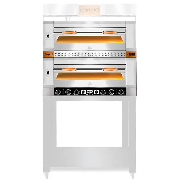 Pizzaoven | COMPACT U | Elektrisch | 6+6x Ø30cm | 85°C/455°C | 12kW (400V) | 1240x880x950(h)mm