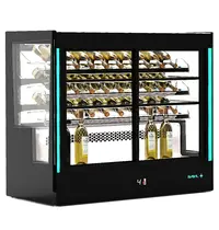 SAYL Wijnkoelvitrine | PAK | 40x 75cl | Zwart | +2°C/+6°C | Geforceerd | 3 Niveaus | Zelfbediening | Touchscreen + RGB LEDs | Wielen | 1015x620x950(h)mm