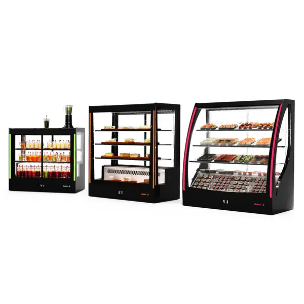 Wijnkoelvitrine | PAK | 40x 75cl | Zwart | +2°C/+6°C | Geforceerd | 3 Niveaus | Zelfbediening | Touchscreen + RGB LEDs | Wielen | 1015x620x950(h)mm