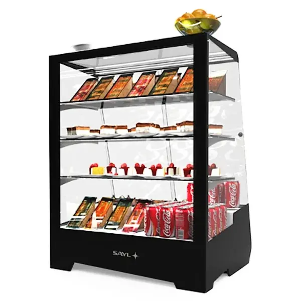 Koelvitrine | TOWER | Zwart | +4°C/+8°C | Geforceerd | 4 Niveaus | 710x535x900(h)mm