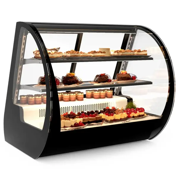 Koelvitrine | VELA | Zwart | +2°C/+6°C | Geforceerd | 3 Niveaus | 800x700x740(h)mm