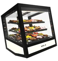 SAYL Koelvitrine | QBO | Zwart | +4°C/+8°C | Geforceerd | 1/2/3 Niveaus | RGB Backlight | 620x670x670(h)mm