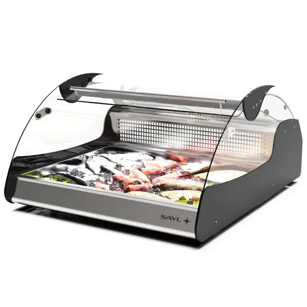 Viskoeltoonbank | XL | 0°C/+4°C | Plaatkoeling | Zelfbediening (Schuifraam) | Optioneel Onderstel | 680x882x400(h)mm