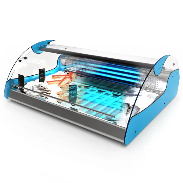 Viskoeltoonbank | XL | 0°C/+4°C | Plaatkoeling | Zelfbediening (Schuifraam) | Optioneel Onderstel | 680x882x400(h)mm