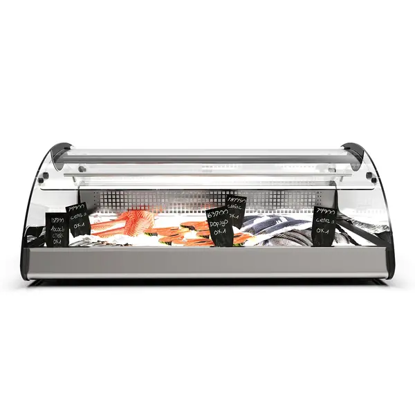 Viskoeltoonbank | XL | 0°C/+4°C | Plaatkoeling | Zelfbediening (Schuifraam) | Optioneel Onderstel | 1000x882x400(h)mm