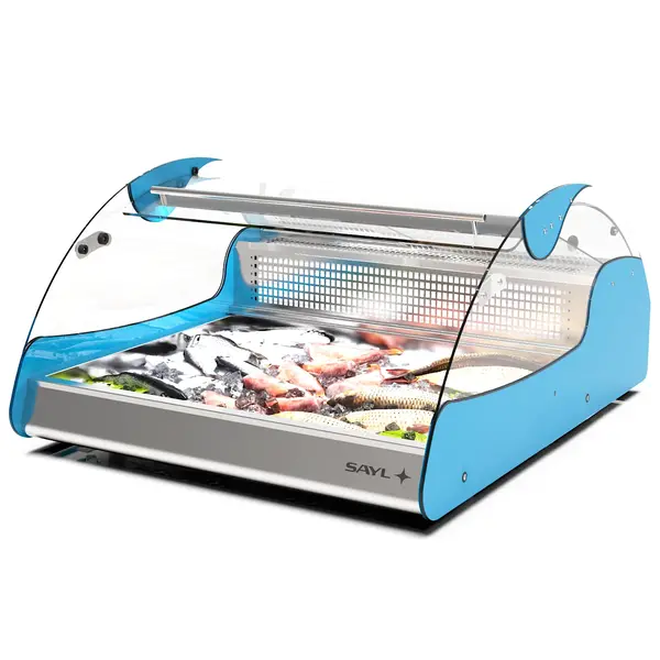 Viskoeltoonbank | XL | 0°C/+4°C | Plaatkoeling | Zelfbediening (Schuifraam) | Optioneel Onderstel | 680x882x400(h)mm
