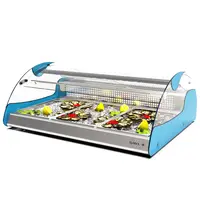 SAYL Viskoeltoonbank | XL | 0°C/+4°C | Plaatkoeling | Zelfbediening (Schuifraam) | Optioneel Onderstel | 1000x882x400(h)mm