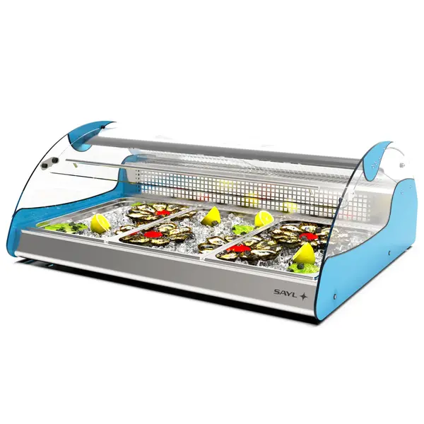 Viskoeltoonbank | XL | 0°C/+4°C | Plaatkoeling | Zelfbediening (Schuifraam) | Optioneel Onderstel | 1000x882x400(h)mm